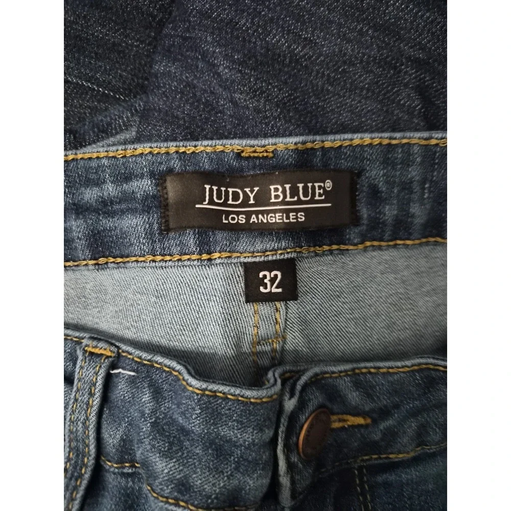 Judy Blue Los Angeles Women's Relaxed Fit Mid Rise Stretch Denim Jeans Sz‎ 32